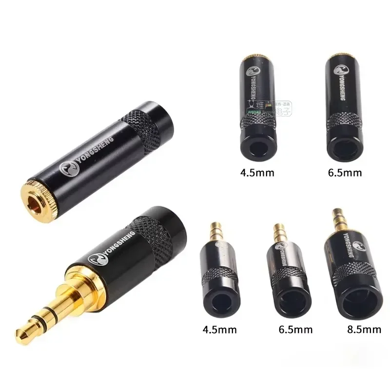 1Pcs REAN YONGSHENG YS231/240/226L ชาย/หญิงแจ็ค3.5มม.หูฟังขนาดเล็กสาม-Core ปลั๊กสเตอริโอ/โมโนเส้นผ่าศูนย์กลาง4.5 ~ 8.5มม.