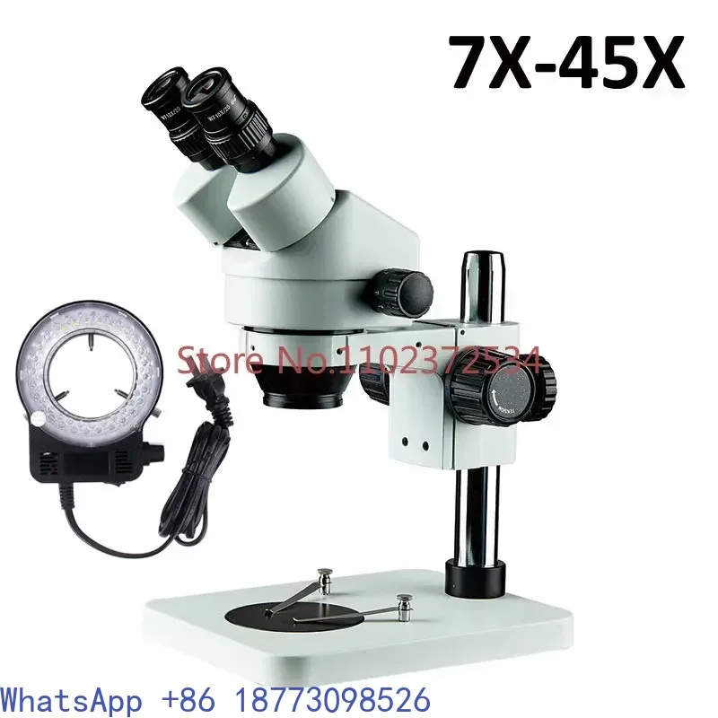 

Китай светодиодный кольцевой светильник с вертикальной стойкой, стереомикроскоп с имитацией фокуса, ручной бинокулярный составной стереомикроскоп