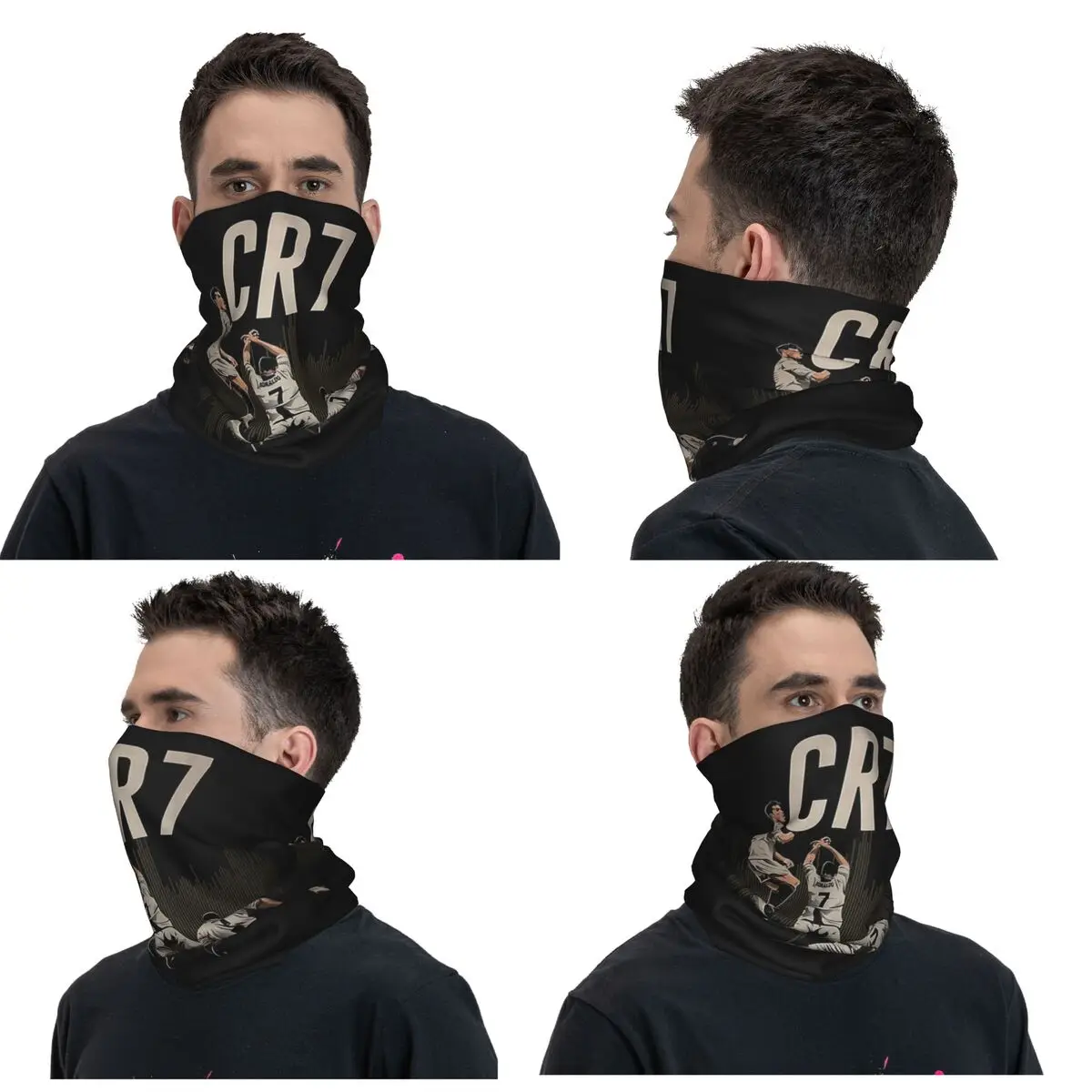 CR7 Cristiano Ronaldo Bandana Neck Cover Printed Mask Scarf Warm FaceMask Riding For Men Women Adult All Season