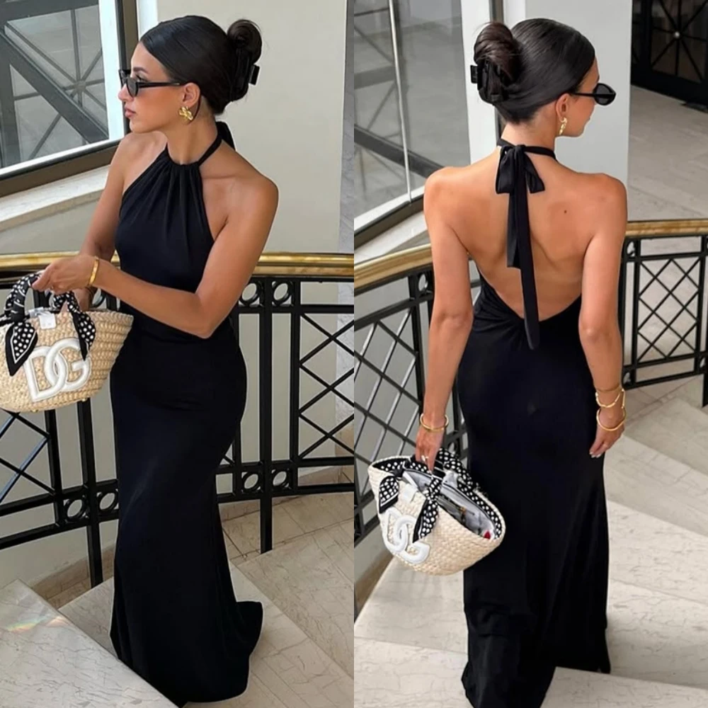 

Customized Elegant Halter Evening Dress and Exquisite Velvet Special Occasion Gowns and Temperament Sleeveless Cocktail Dresses