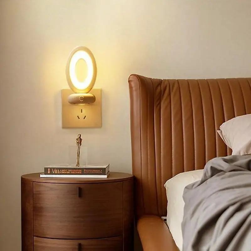 Portátil veleiro plug-in modelo led night light bebê enfermagem olho sono luz quarto corredor tomada luzes de poupança energia luz