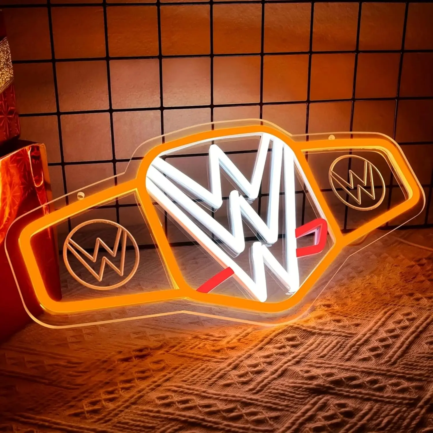 

Neon Light WWE Championship Belt Decor Premium dazzling light, gradient colorful, flowing brilliance