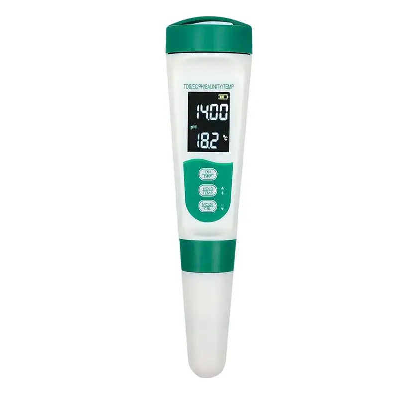AT02-5 In1 Digital PH Meter Highly Accurate Water Quality Tester PH/EC/TDS/Salinity/Temp Meter,TDS Meter Fordrinking Water