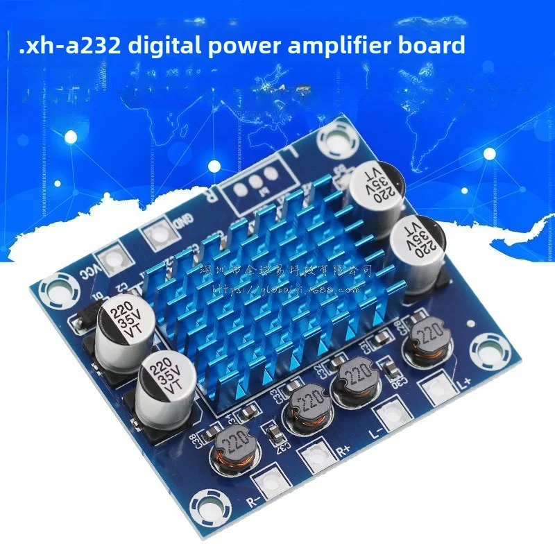 XH-A232 High Definition Digital Audio Power Amplifier Board Mp3 Amplification Module 12V24V Amplification Board Dual Channel 30W