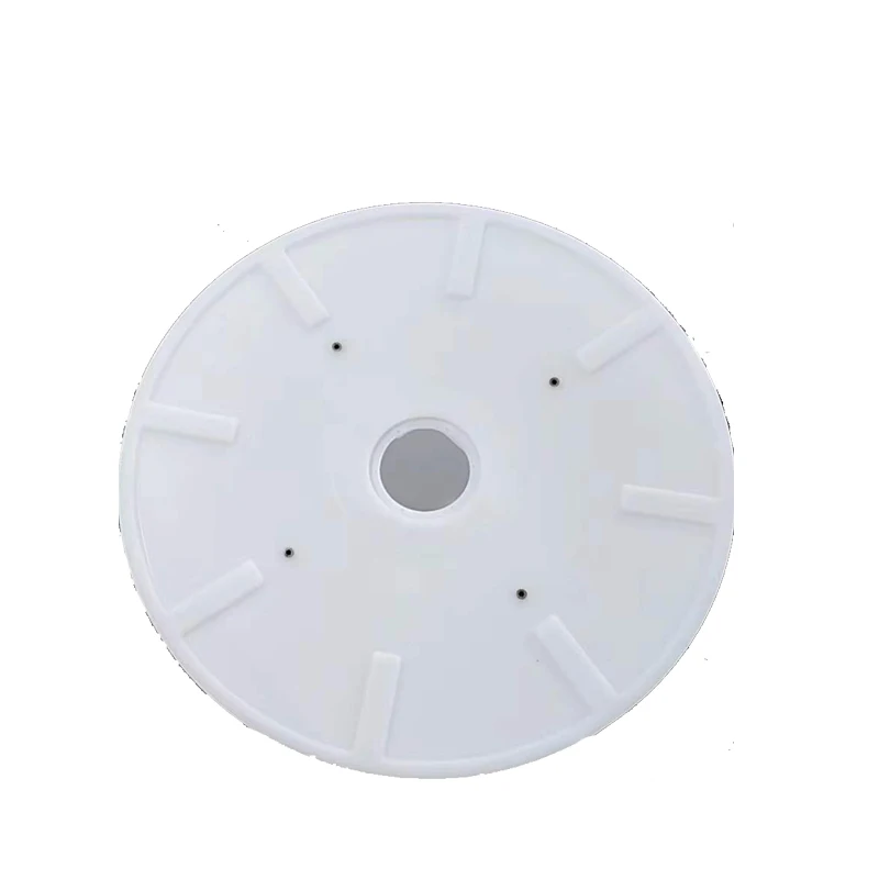 LED Round Tabletop D60x16cm Remote Control Waterproof Rechargeable Bar Furniture White Plastic Luminous Desk Riq-T16