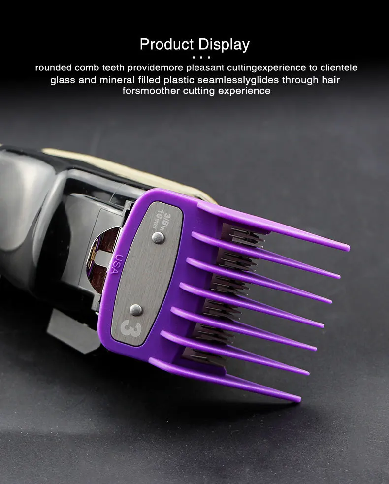 8 Stück/Set Pro Barber Guide Kämme für Wahl Haarschneidemaschine, Haarschnittkamm mit Blisterverpackung, Salon-Haarschneidewerkzeuge – Detail 7