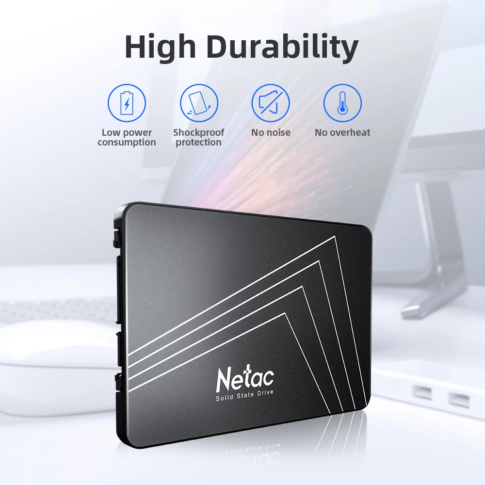 Netac 128 ГБ 256 ГБ 512 ГБ 1 ТБ 2 ТБ SSD SATA SATA3 2,5 дюйма Внутренний твердотельный жесткий диск SSD для настольного ноутбука