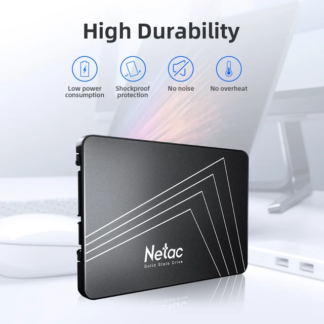Netac 128gb 256gb 512gb 1tb 2tb SSD SATA SATA3 2.5 Inch Internal Solid State Hard Drive Disk SSD for Desktop Laptop 2 Netac 2.5" SATA III SSD – 128GB / 256GB / 512GB / 1TB / 2TB Internal Solid State Drive for Desktop and Laptop – view 2