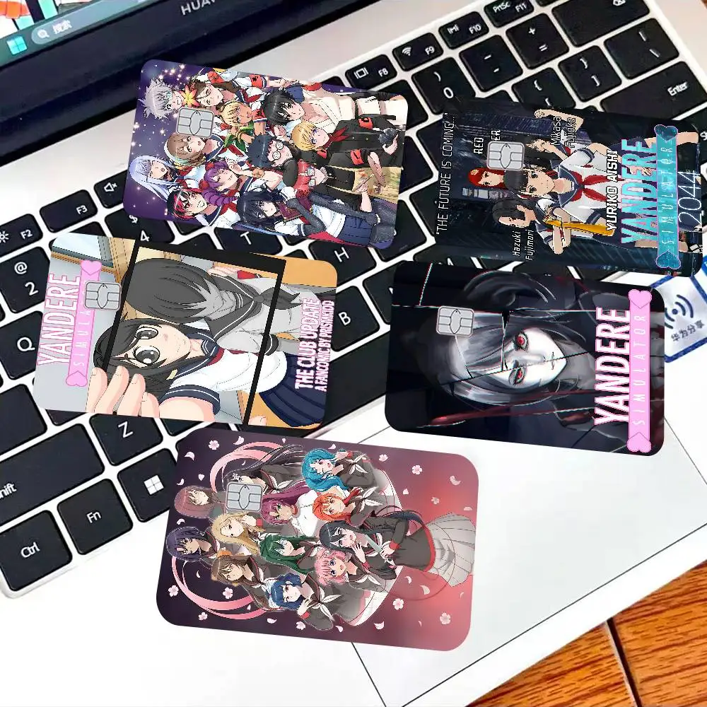Game Yandere Simulator Anime Spend Or Save Funny Shell On Off Ultra Thin No Fade Sticker Skin Cover Film For Debit Credit Card