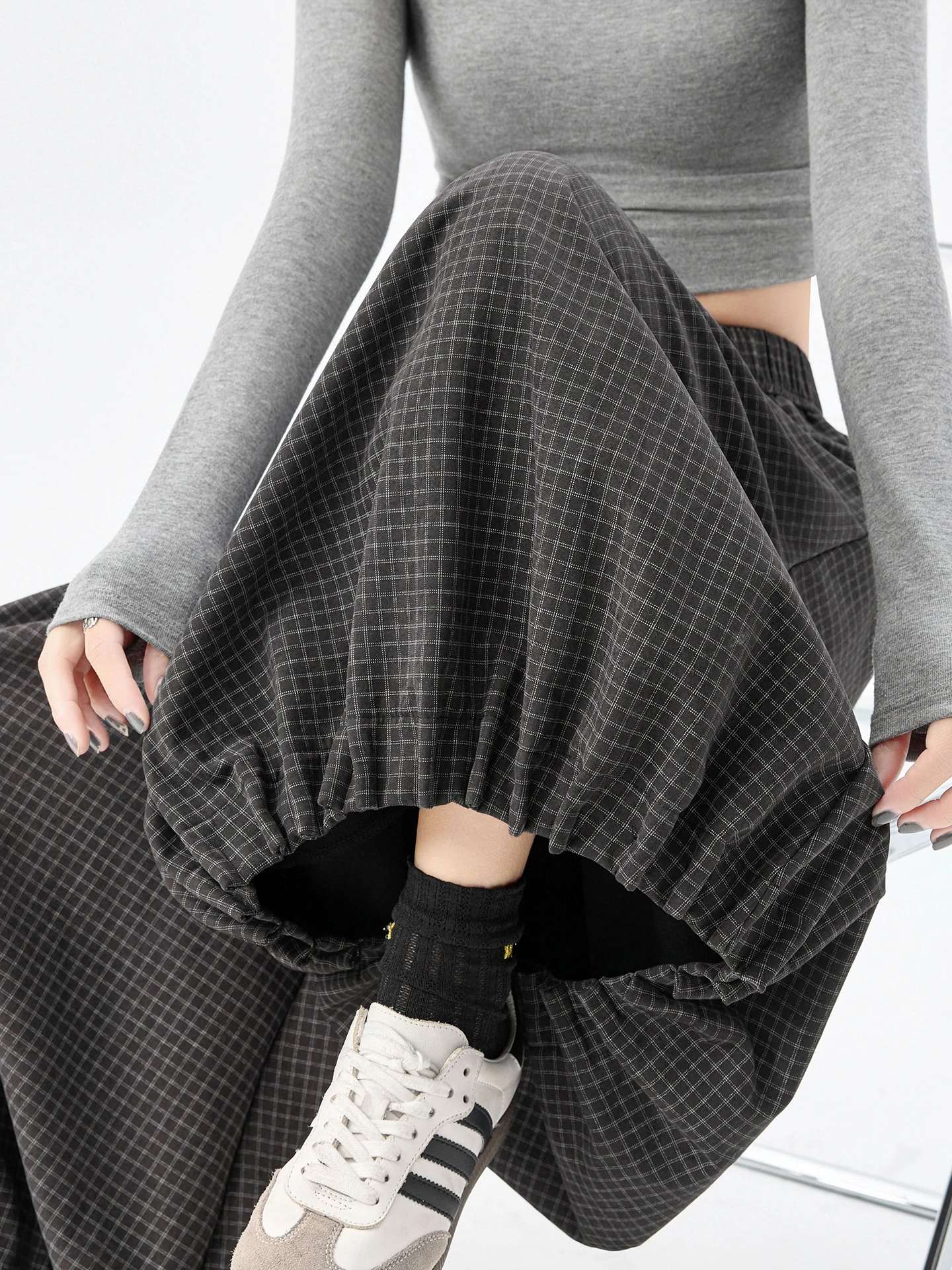 

Женские широкие брюки-фонарики в стиле ретро-панк, весенние, с завязками, с высокой талией, повседневные, удобные, дышащие