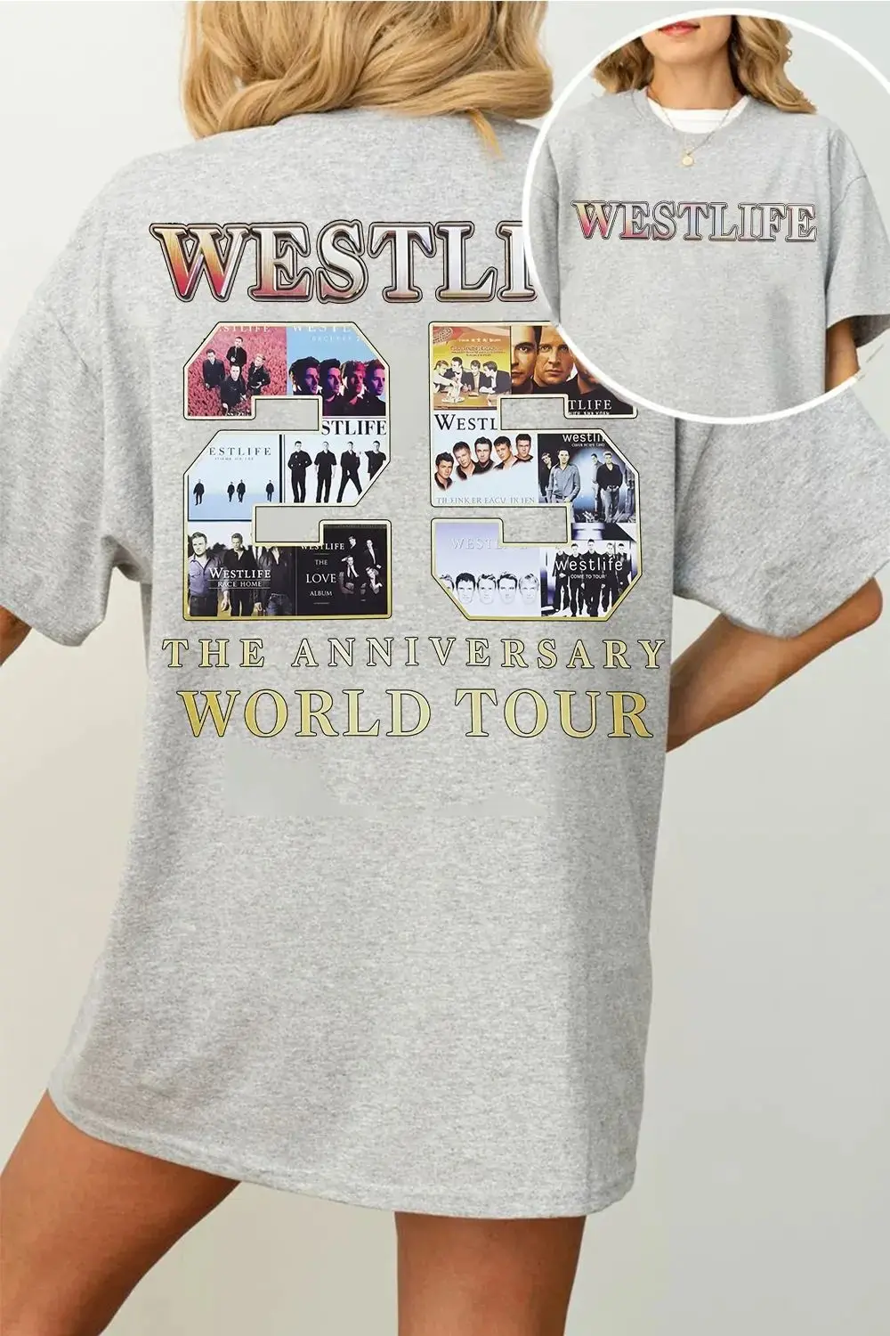 Westlife 2026 The Classics Tour 25th Anniversary T-Shirt Fans Geschenk O-Ausschnitt Lässige, lockere, kurzärmelige Outdoor-Mode-Tops Unisex – Detail 5