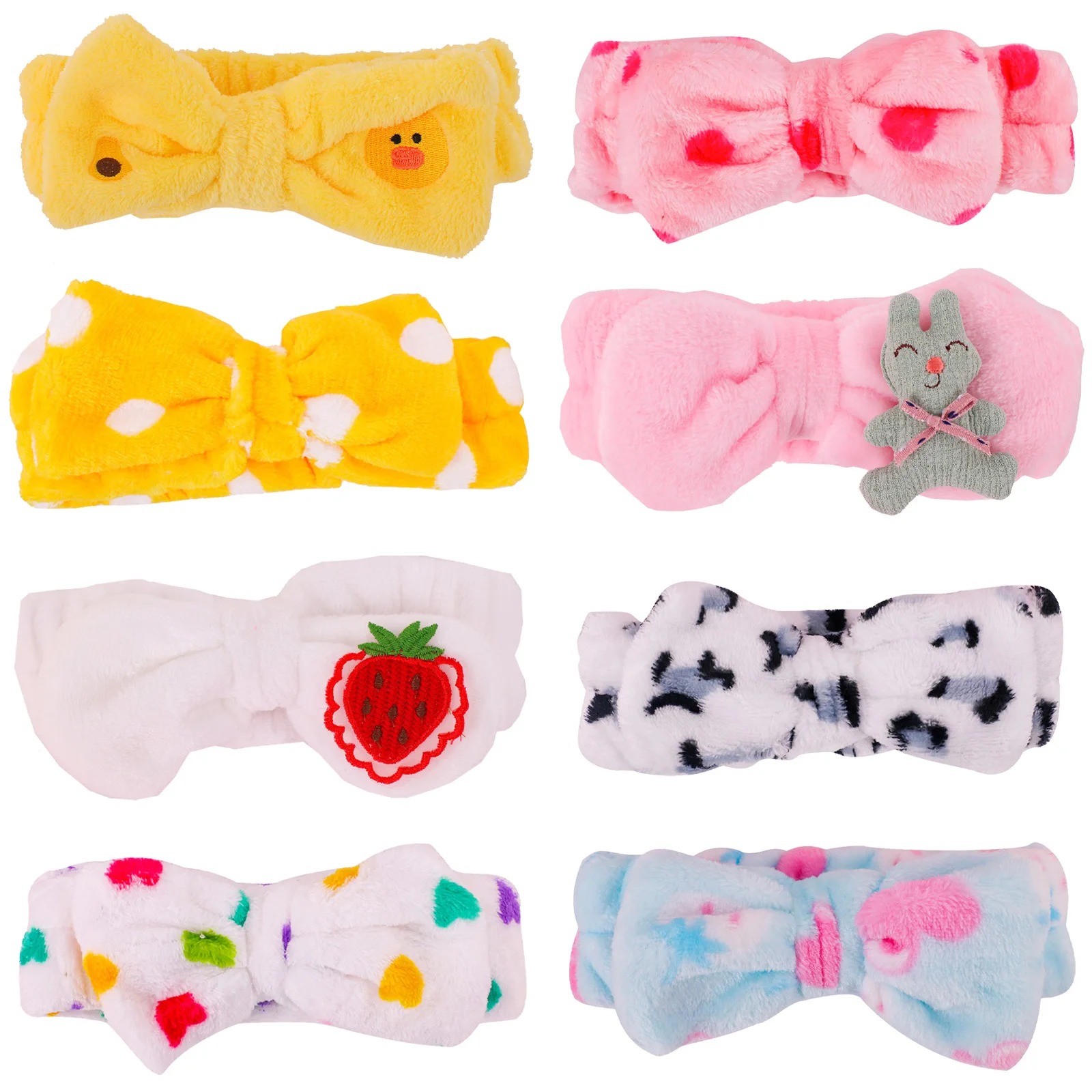 Various Styles Doll Hair Band Accessories For 30Cm LaLafanfan Duck Plush Dolls Plush Headband Animal&Print Decorative Hair Band