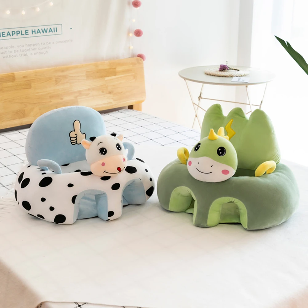 Baby Sofa Support Seat Cover Cartoon Animal Plush Learning To Sit Chair Cradle