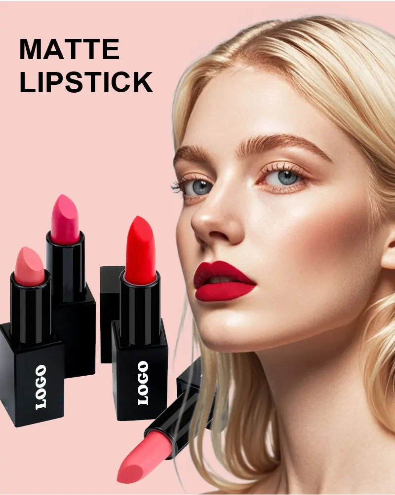 Custom Logo Lipstick Lip Tint Matte Long Lasting Waterproof Velvet Non-stick Cup Lip Glaze Makeup Cosmetics Wholesale Bulk