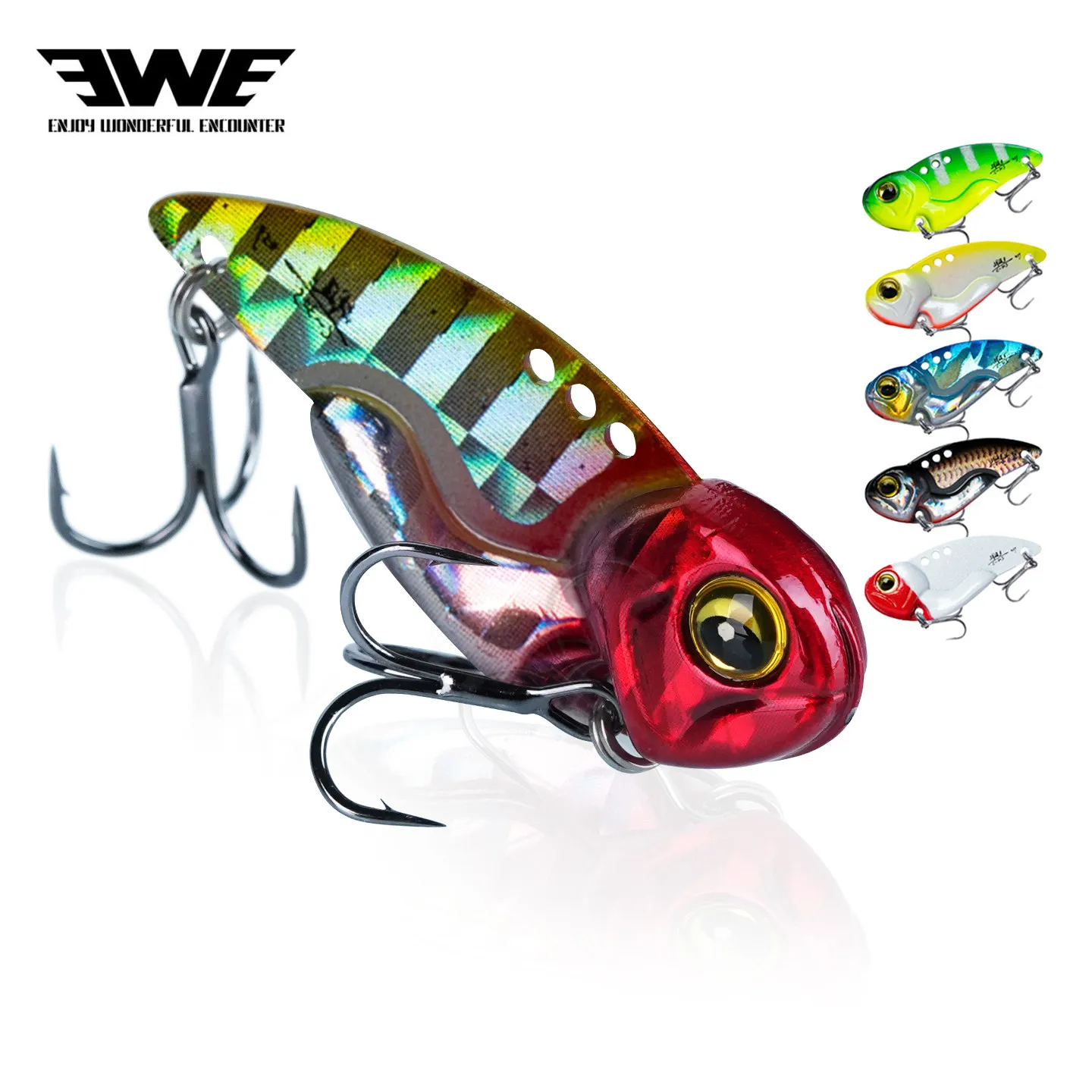 EWE Summer War Playful Second Generation Vib Glitter Vibration Far Throw Metal Puffin Mandarin Fish Bass Lure Fake Bait