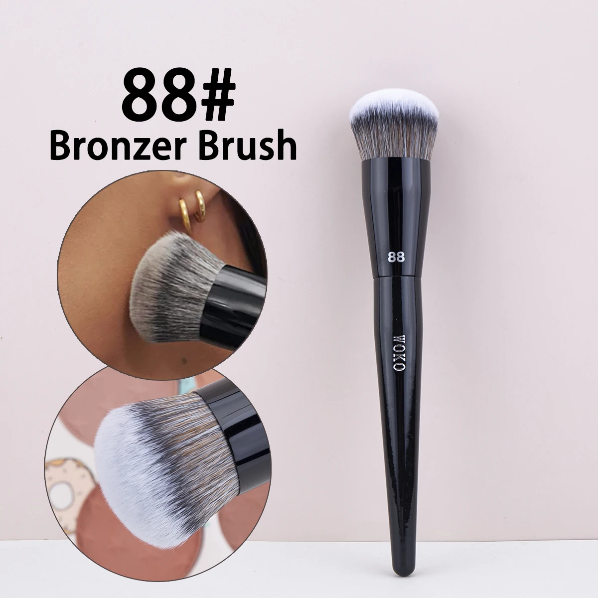 1PCS 88 Liquid Bronzer Makeup Brush Face Cream Bronzer Blush Contour Foundation Brush Round Head Make Up Bronzer Brush