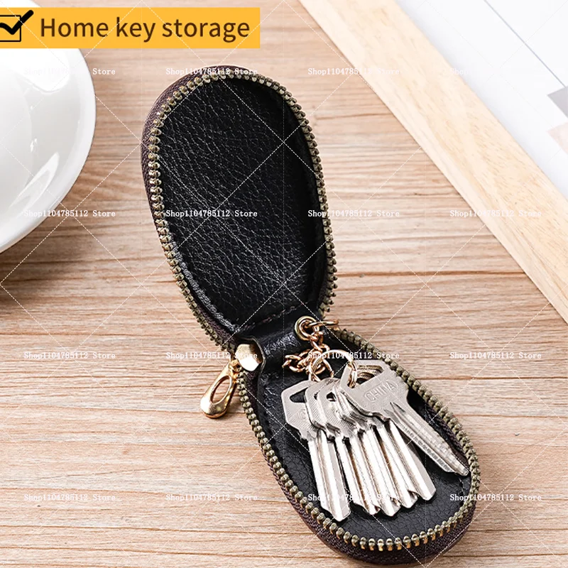 BT21 PU Leather Key Case for Car Key Wallet Pocket Holder Organizer Pouch COOKY TATA Kawaii Cartoon Large Capacity Zipper Pack view 4