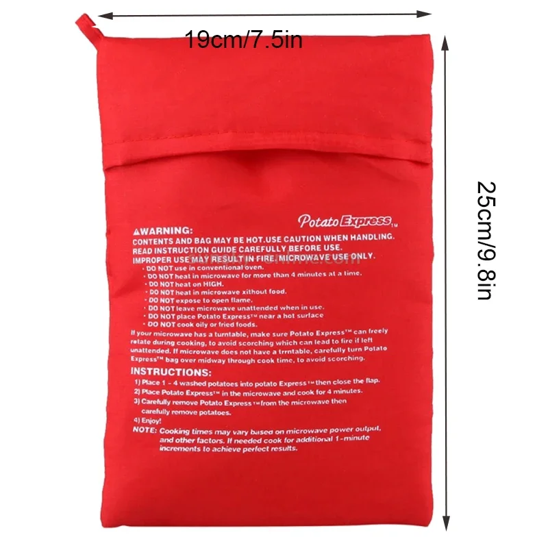 1PC Potato Express Microwave Bag Pouch Reusable And Washable Saving Time Potato Express Oven Cooker Baking Pouch Bag