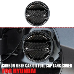 For Hyundai Elantra Sonata Santa Fe Accent Azera Tucson Veloster Veracruz Real Carbon Fiber Car Oil Fuel Cap Tank Cover