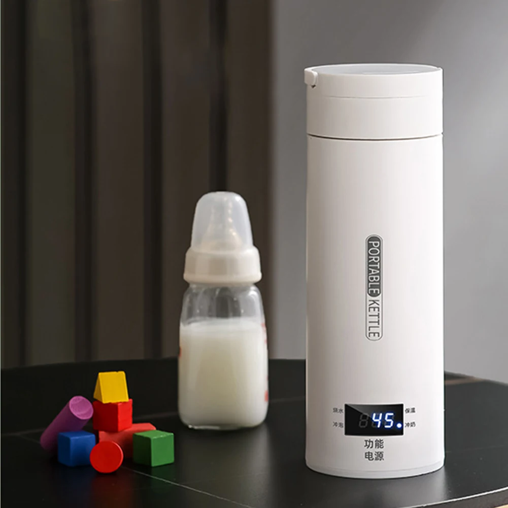 500 مللي زجاجة غليان سريعة غلاية مياه محمولة مع 4 التحكم في درجة الحرارة 304 الفولاذ المقاوم للصدأ للسفر يغلي الماء الساخن