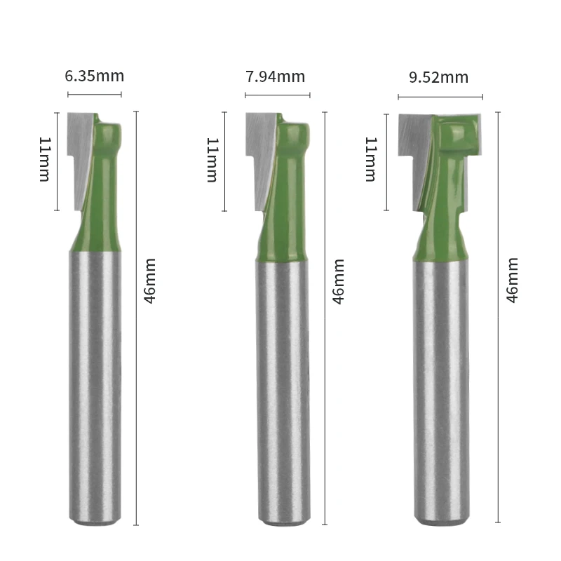 Keyhole Bit Green Router Bit 6MM 6.35MM Shank Woodworking Milling Cutter for Wood Bit Carbide Cutter Face Mill End Mill