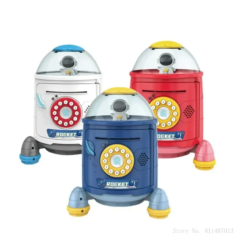 Creative bazooka Shape Piggy Bank, Children Adult Gift Toy Home Decoration Fingerprint Password Automatic Money Boxes, 1Pc