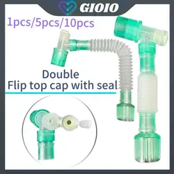 Sterile Anesthesia Breathing Circuit Thread Extension Tube IGEL Retractable Suction Tube Multifunctional L-shaped Rotary Joint