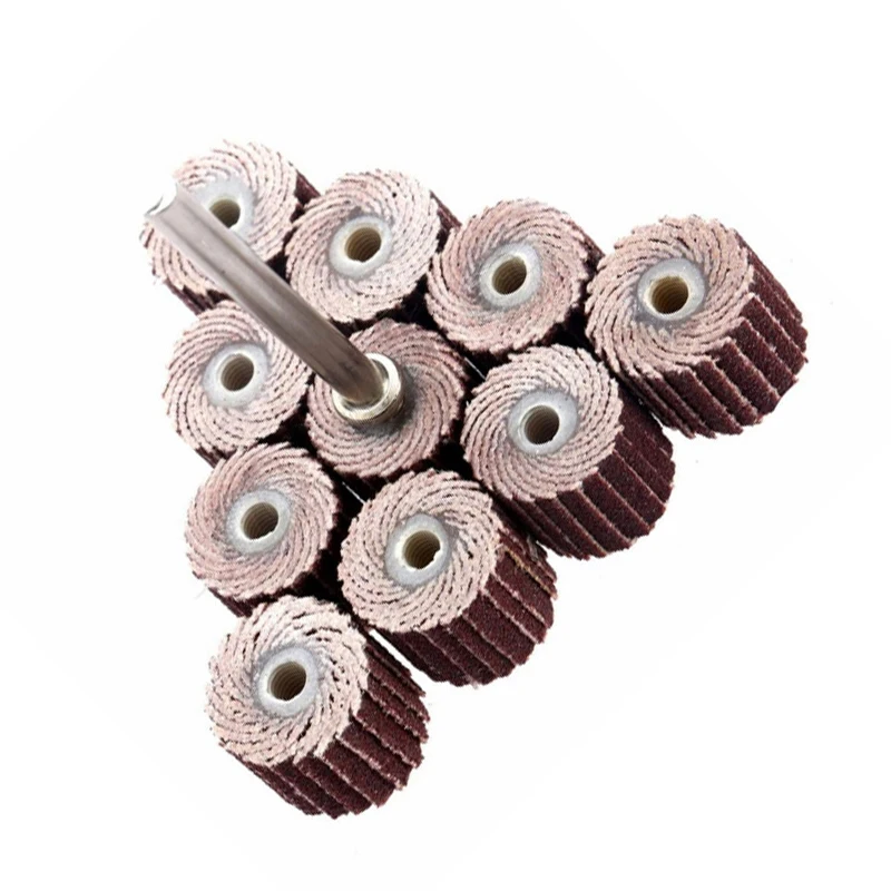 Molds Jewelry Rotary Too Mandrel Emery cloth metal Flap Grinding Wheels Grinding Polishing Wheels 10pcs 240 Grit