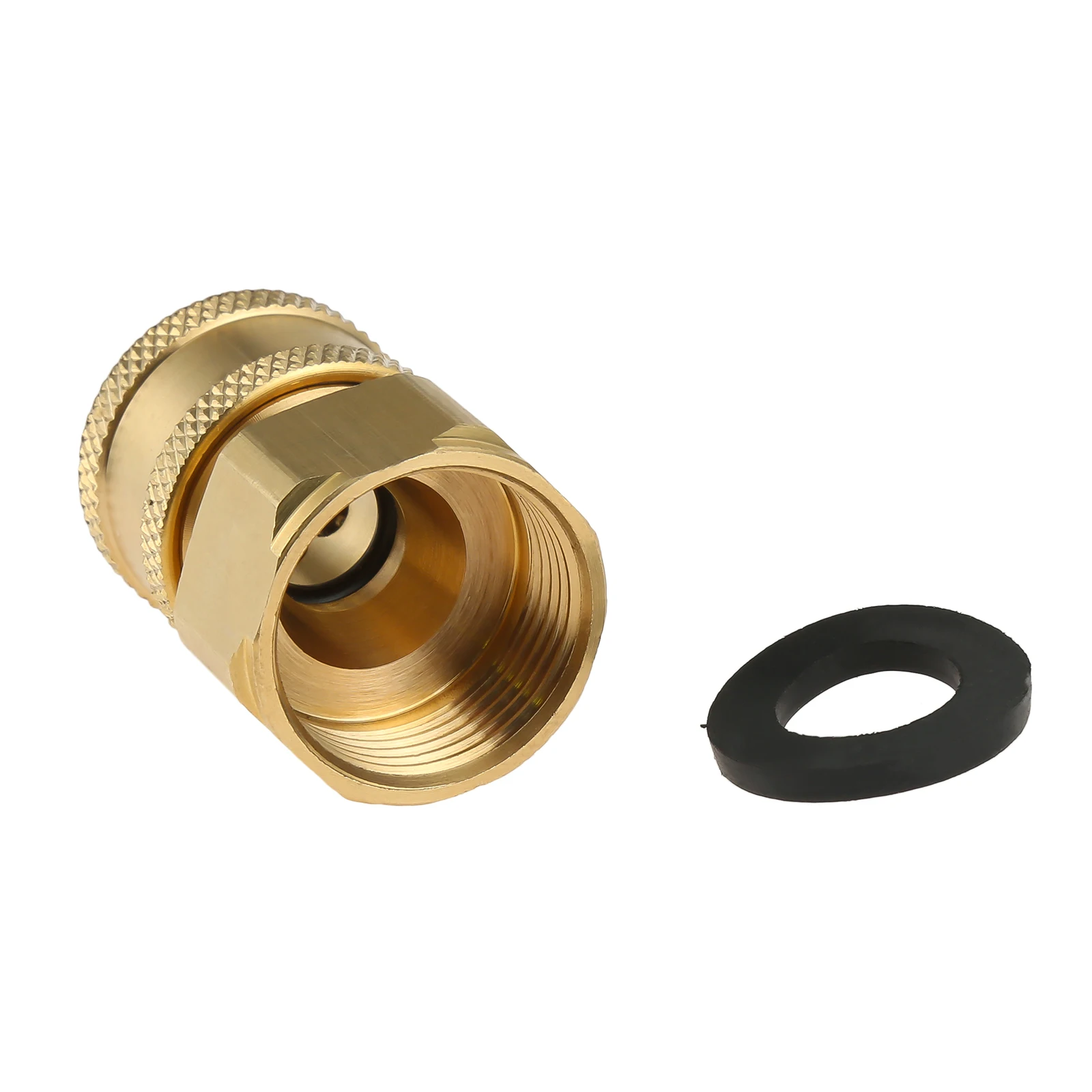 1set Brass M22 Connector & Socket Thread Quick Connect Adapter High Pressure Spray Gun Tube Hose Cleaning Work One Touch Coupler