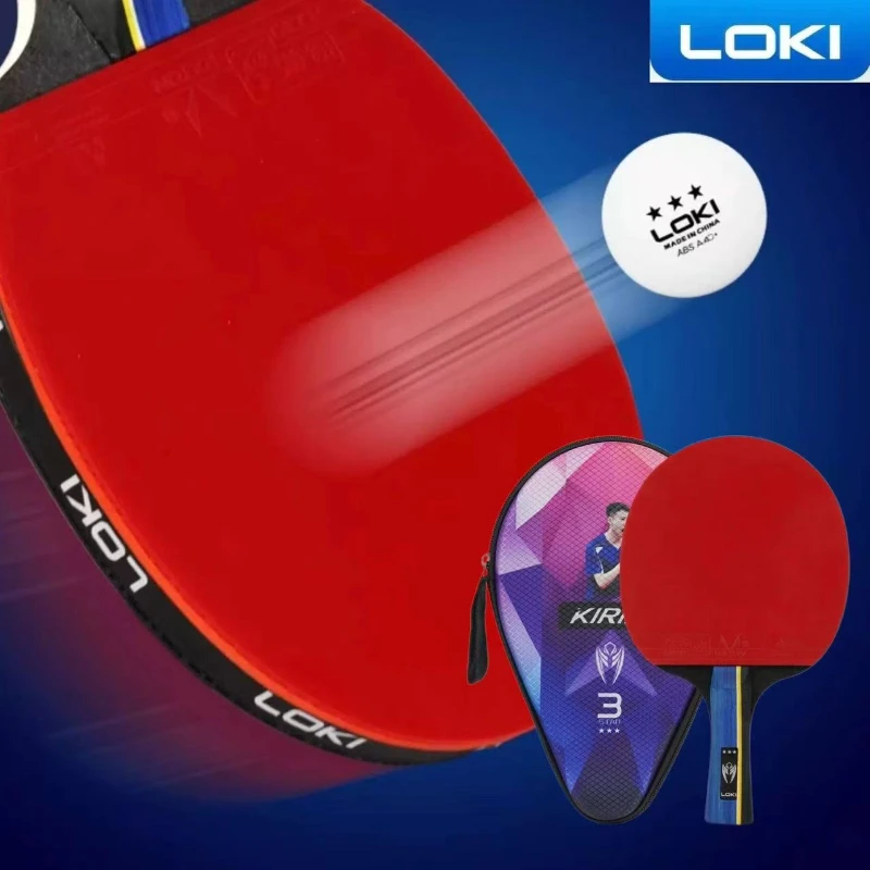 

LOKI K3 Professional Table Tennis Rocket Set Pre-Made with Case Ping Pong Paddle Dual Side Inverted Rubber for Spin Speed