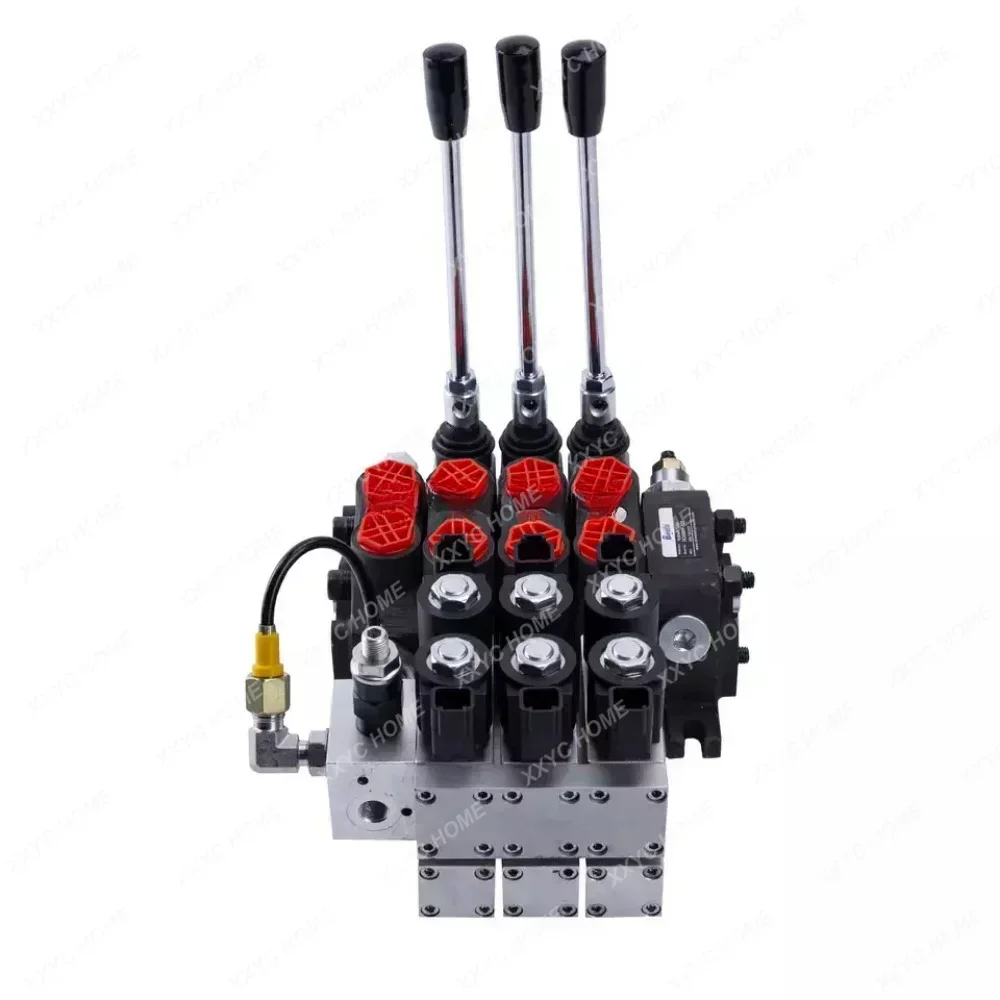 12V/24V DC Hydraulic Monoblock Solenoid Directional Control Valve 15.8 GPM, 3 Spool