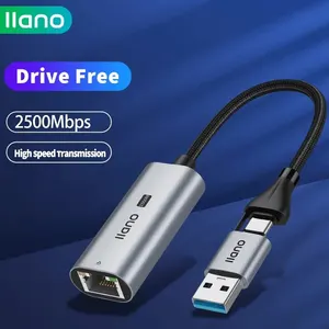 Llano USB3.1 Tipo C a Ethernet RJ45 LAN GIGABIT Adaptador 100/1000/2500Mbps Tarjeta de red para la computadora portátil PC 10 mejores ventas USB C al adaptador Ethernet - №8