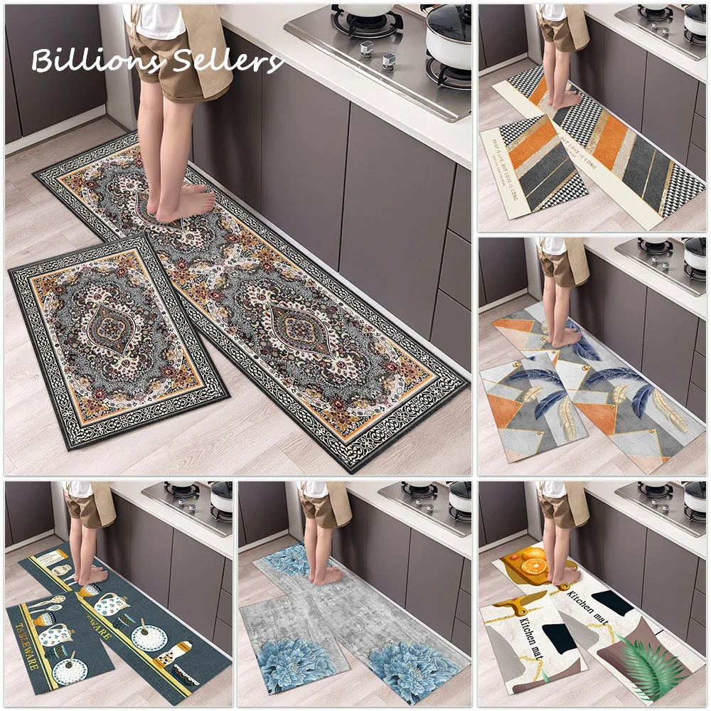 Kitchen Mat Absorbent Long Area Rug Kitchen Carpet Runner Rugs Entrance Door Mat for Kitchen Bedroom Living Room Alfombra Tapis