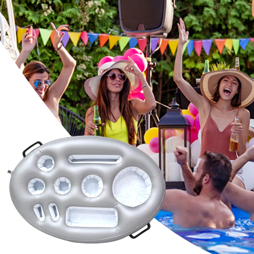 Nadmuchiwany uchwyt na napoje do basenu, wielofunkcyjny cooler na piwo i napoje, podstawka na napoje z PVC, nadmuchiwane podstawki pod kubki do basenów i jacuzzi.
