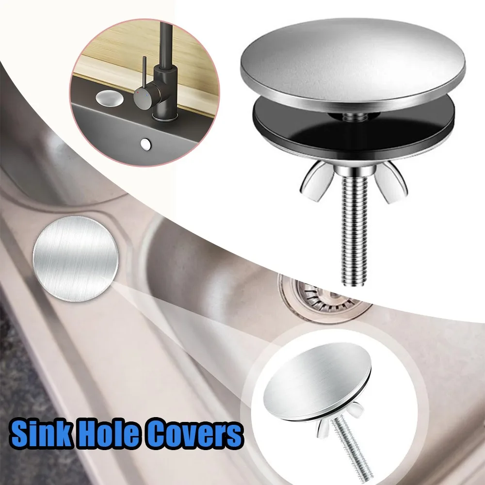 Polished Zinc Alloy Sink Stopper Brushed Nickel Basin Drain Stopper Gold-Plated Leak-Proof Sealing Cover Suitable Washbasin Sink