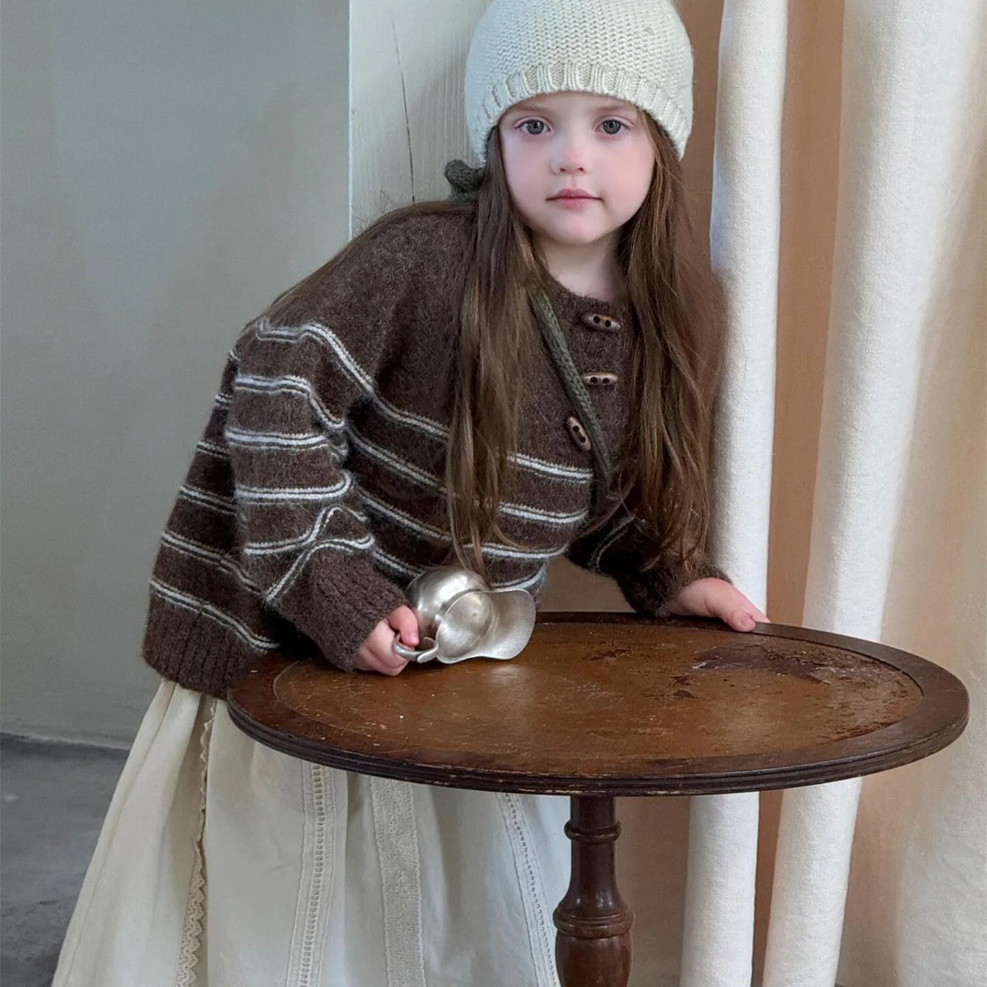 

Полосатый свитер, корейский, весна-осень 202, новый модный повседневный свободный простой универсальный вязаный свитер