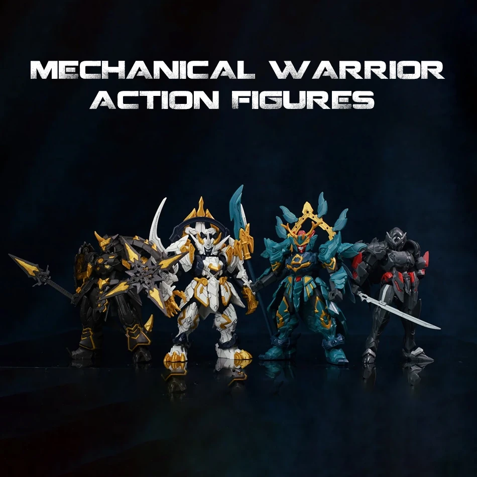 

MOC Chinese Style White Tiger Azure Dragon Mecha Figures Model Ninja Mechanical Warrior Armor Action Figures Toys for Kids Gifts