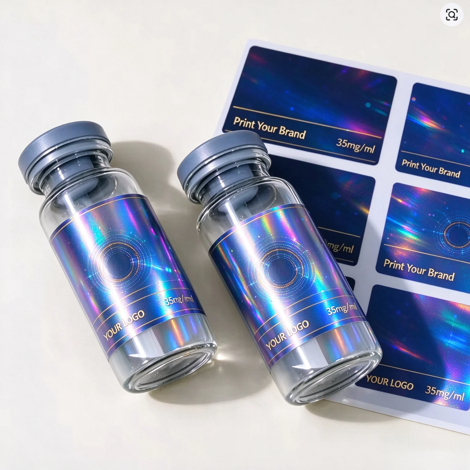 Free Custom Printed Peptide Bottle Stickers,Waterproof Vinyl Vial Labels for 3ml 10ml Packaging