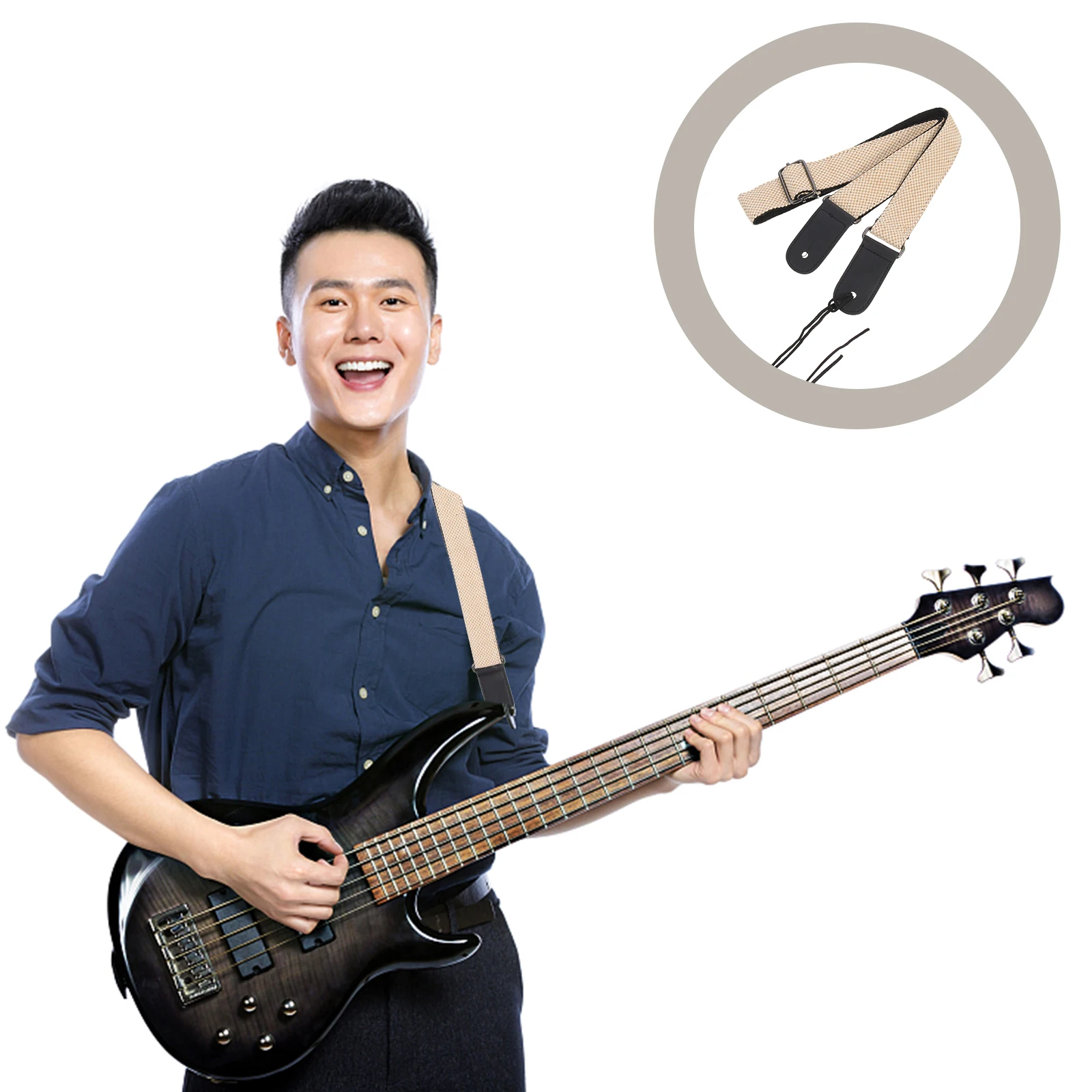 Ukulele Strap Guitar Straps Belt Ballad Adjustable Neck Cute Cotton Woven for Acoustic