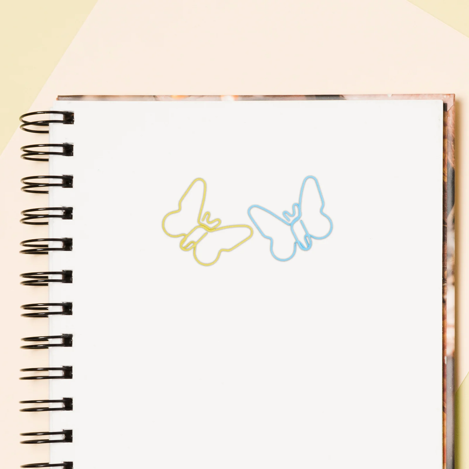 60pcs Creative Colorful Paper Clips Butterfly Shape Metal Multicolor Binder Clips For Office School Stationery File Organization