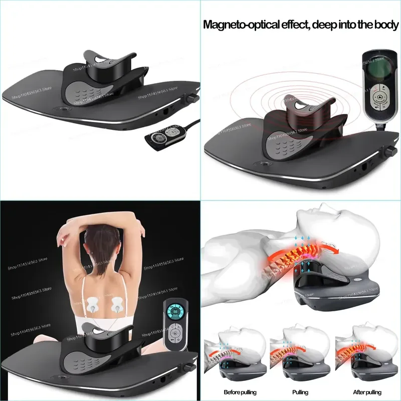 Cervical Traction Instrument Neck Pain Relief Massager Air Soft Brace Neck Warm Compress Cervical Disc Hernia EMS Therapy