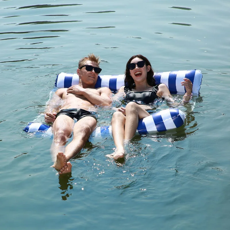 Double Person Water Hammock Recliner Row Inflatable Floating Swimming Mattress swimming ring Pool Party Toy Lounge Chair Bed