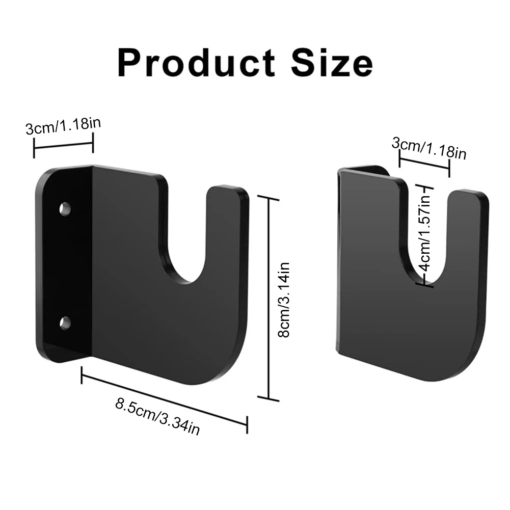 1 Pairs Skateboard Display Rack Acrylic Skateboard Storage Bracket Decoration Easy Install Non-slip for House Living Room