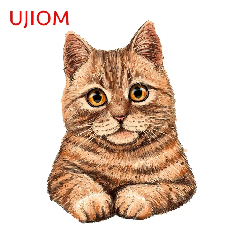 UJIOM Interesting Cat Animals Wall Sticker Anime Sunscreen Decal Personality Creative Living Room Bathroom House Decoration