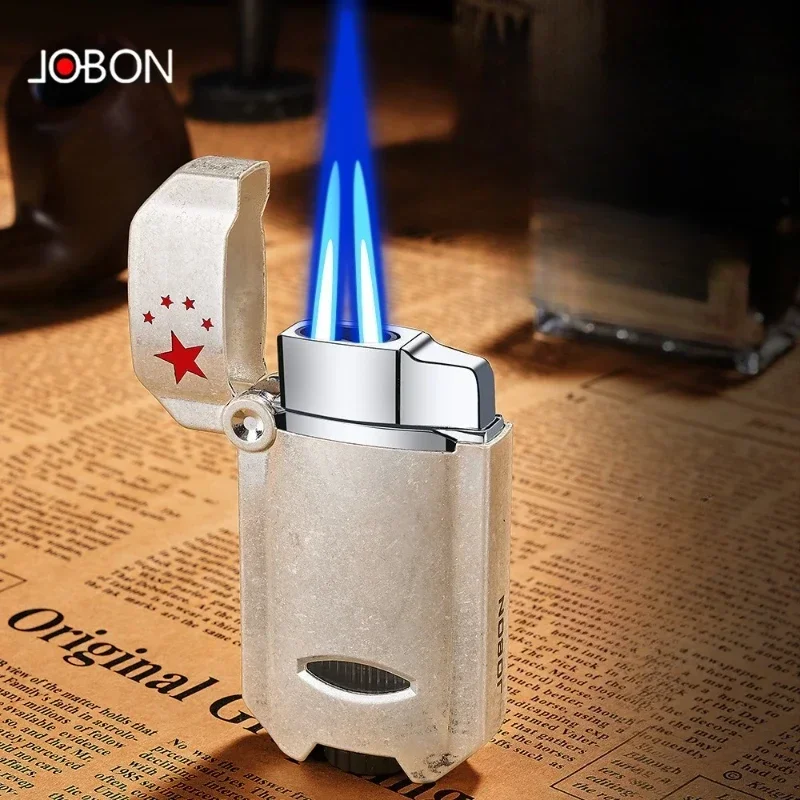 

New 360° Jet Gas Windproof Lighter Outdoor Spray Welding Gun Metal Turbine Blowtorch Lighter BBQ Cigar Tool Men's Gift