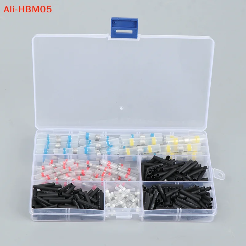 (HB05)300PCS Waterproof Solder Wire Connectors & Heat Shrink Butt Crimp Connectors