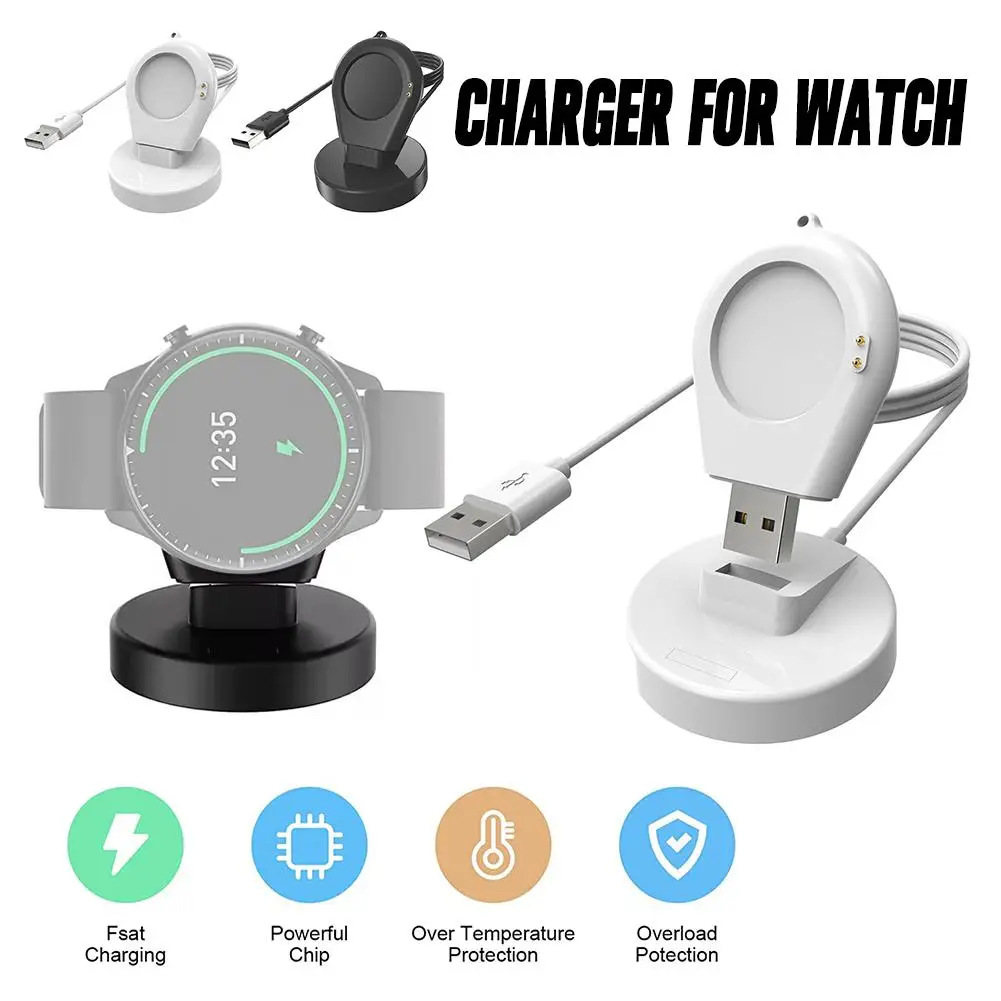 แท่นชาร์จแม่เหล็กสําหรับ Xiaomi นาฬิกา S3 S2 Wireless Fast Watch Charger พร้อมสายชาร์จ 2024 อัพเกรดใหม่ Versio M9U1