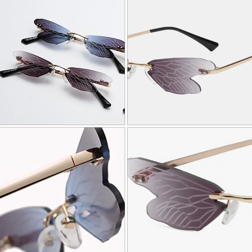 

1Pcs Party Dragonfly Wings Sunglass Unique Creative Design Festival Cosplay Birthday Party Supplies Festival Photo Props