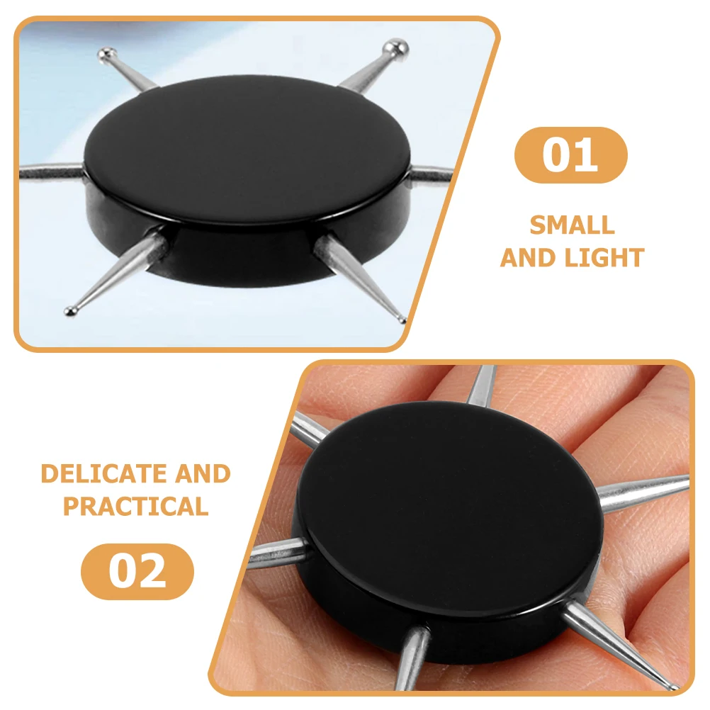 

4pcs Circular Nail Art Dotting 6 Heads Manicure Pen for DIY Patterns Flowers Outline Clay Mud Press Easy to Hold Long