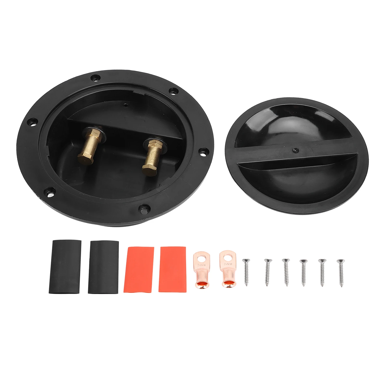 

Boat Power Junction Box Sea Fishing Junction Box Water Resistant DC6 to 32V Power Supply Junction Box for RVs Yachts Ships Black